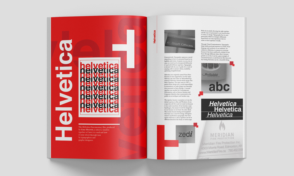 Helvetica Magazine Spread
